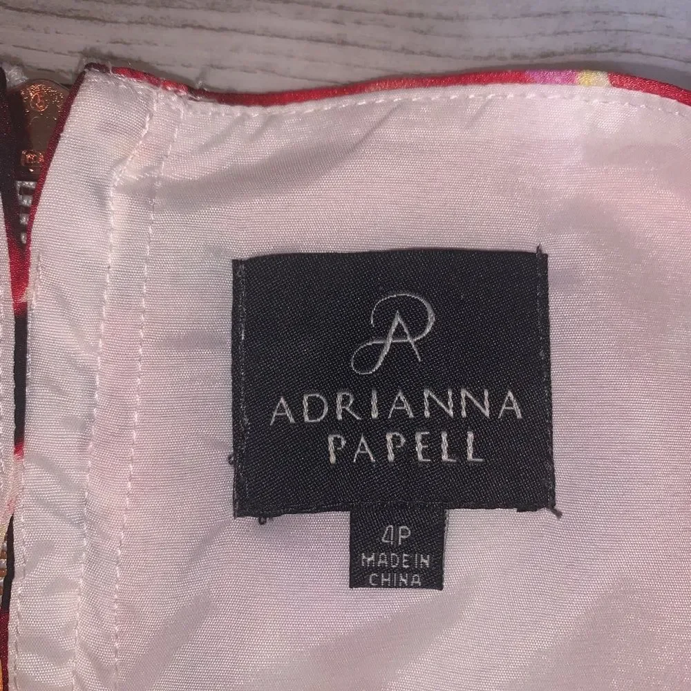 Adrianna Papell Floral Dress Size 4P - Picture 2 of 4